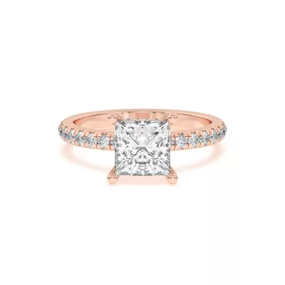 Marie Grand Hidden Halo Lab Pavé Engagement Ring