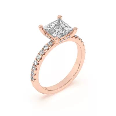 Marie Grand Hidden Halo Lab Pavé Engagement Ring