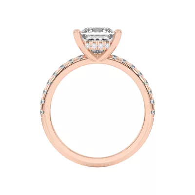 Marie Grand Hidden Halo Lab Pavé Engagement Ring