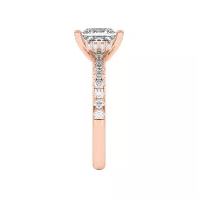 Marie Grand Hidden Halo Lab Pavé Engagement Ring