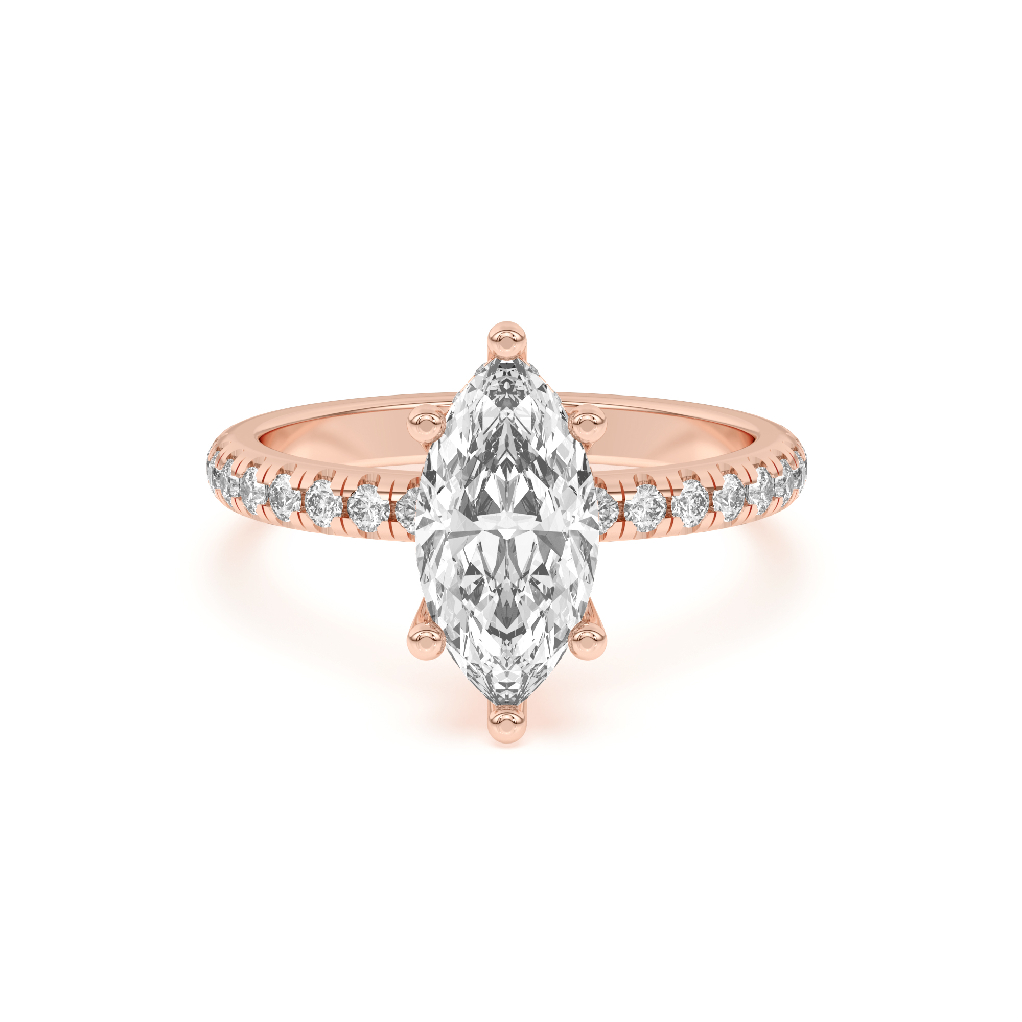 Marie Grand Hidden Halo Lab Pavé Engagement Ring