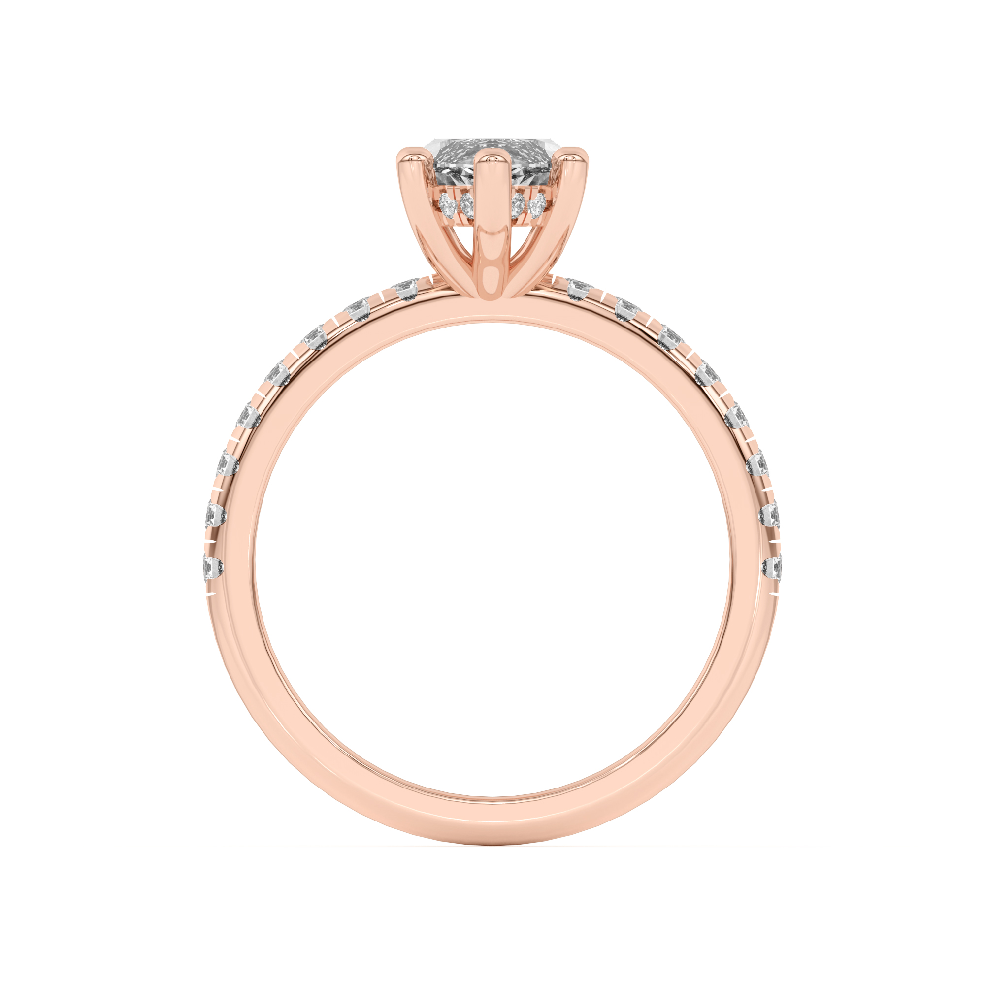 Marie Grand Hidden Halo Lab Pavé Engagement Ring