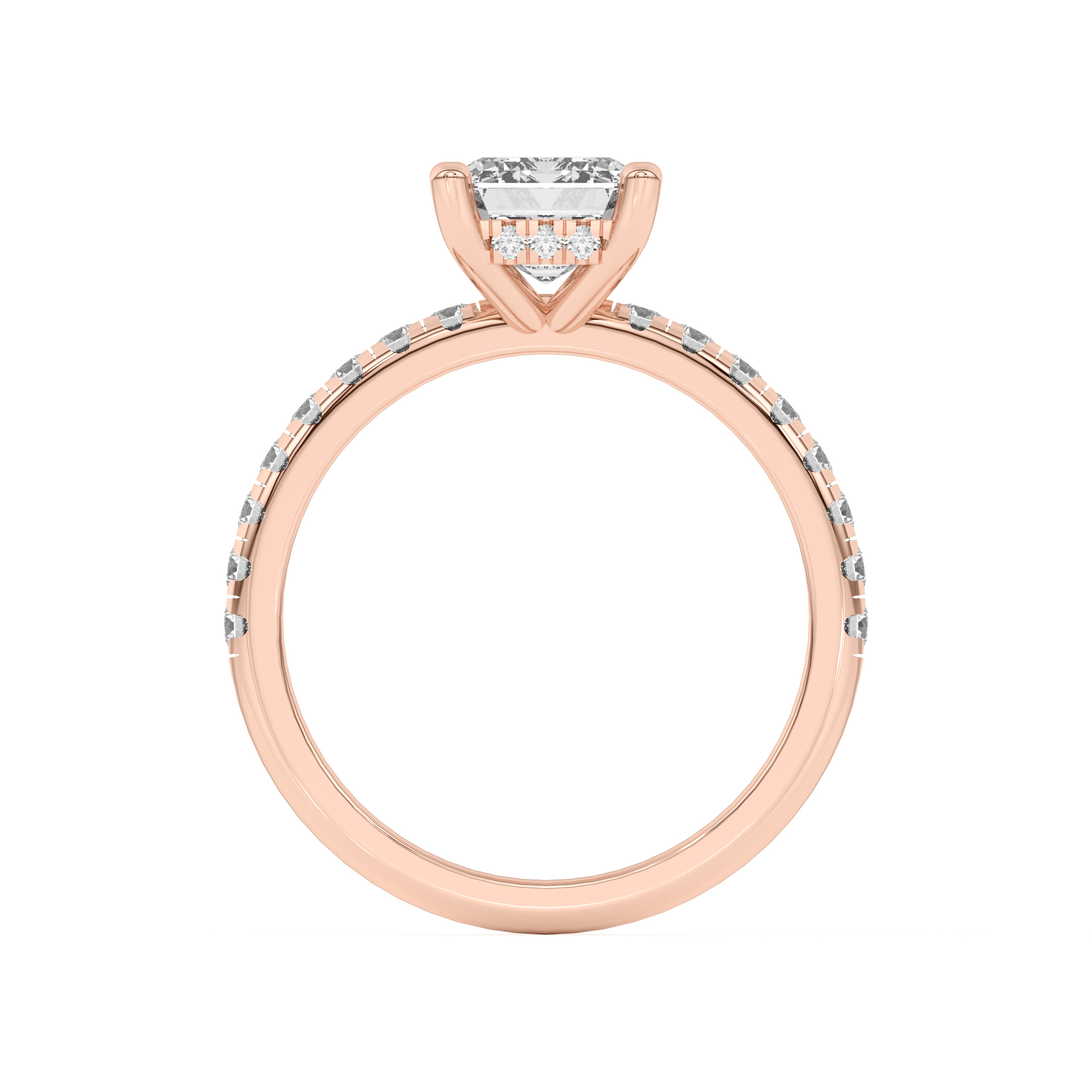 Marie Grand Hidden Halo Lab Pavé Engagement Ring