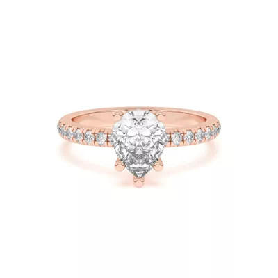 Marie Grand Hidden Halo Lab Pavé Engagement Ring