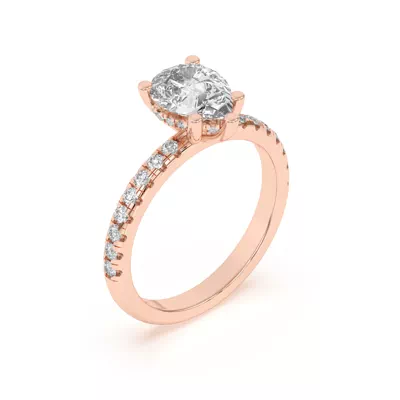 Marie Grand Hidden Halo Lab Pavé Engagement Ring
