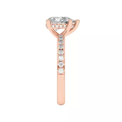 Marie Grand Hidden Halo Lab Pavé Engagement Ring