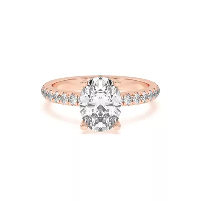 Marie Grand Hidden Halo Lab Pavé Engagement Ring
