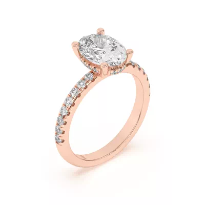 Marie Grand Hidden Halo Lab Pavé Engagement Ring