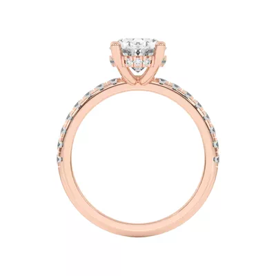 Marie Grand Hidden Halo Lab Pavé Engagement Ring