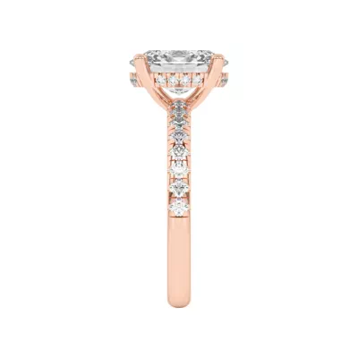 Marie Grand Hidden Halo Lab Pavé Engagement Ring
