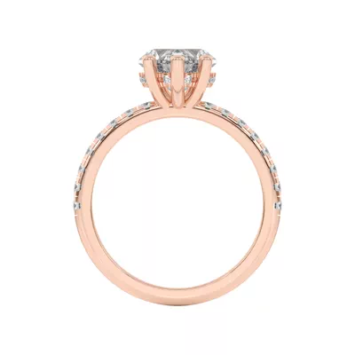 Marie Grand Hidden Halo Lab Pavé Engagement Ring