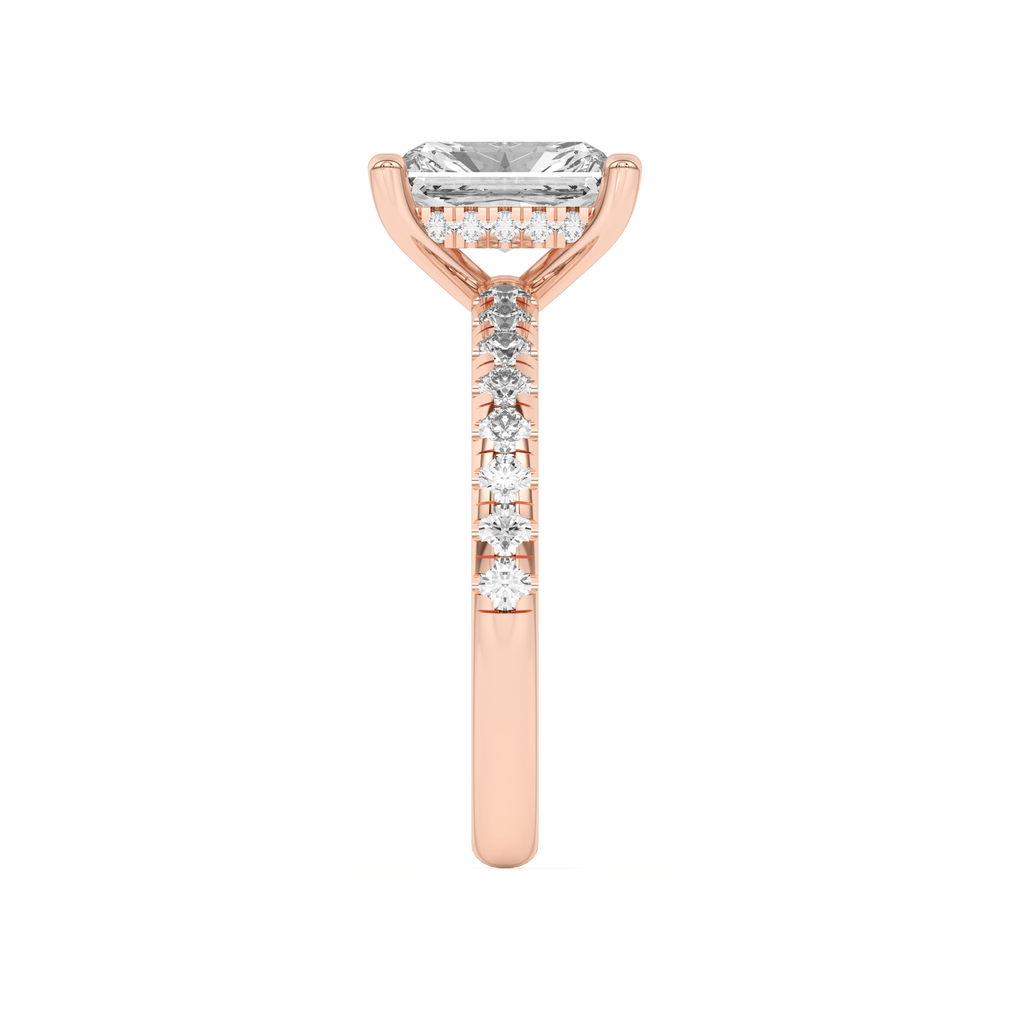 Marie Grand Hidden Halo Lab Pavé Engagement Ring