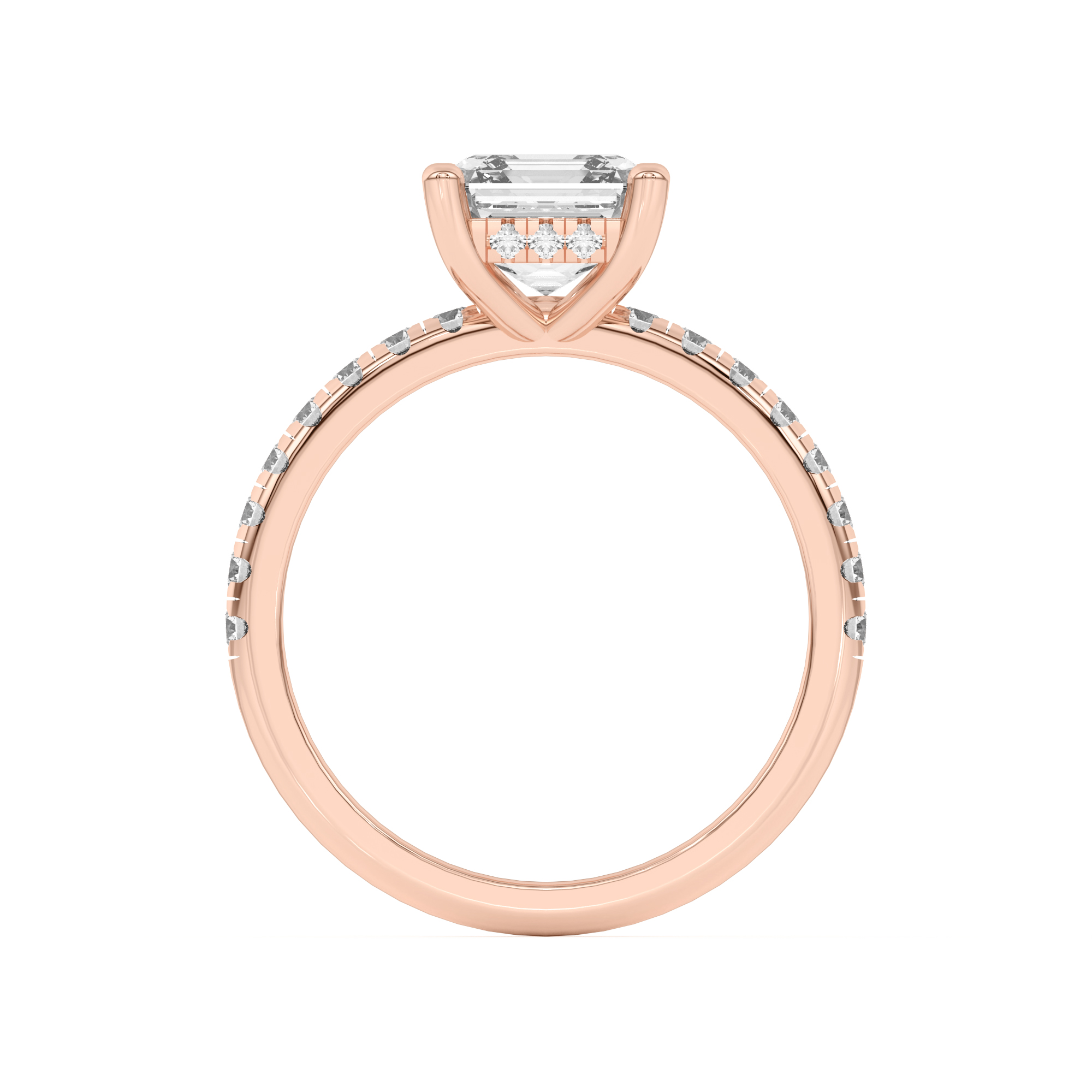 Marie Grand Hidden Halo Lab Pavé Engagement Ring