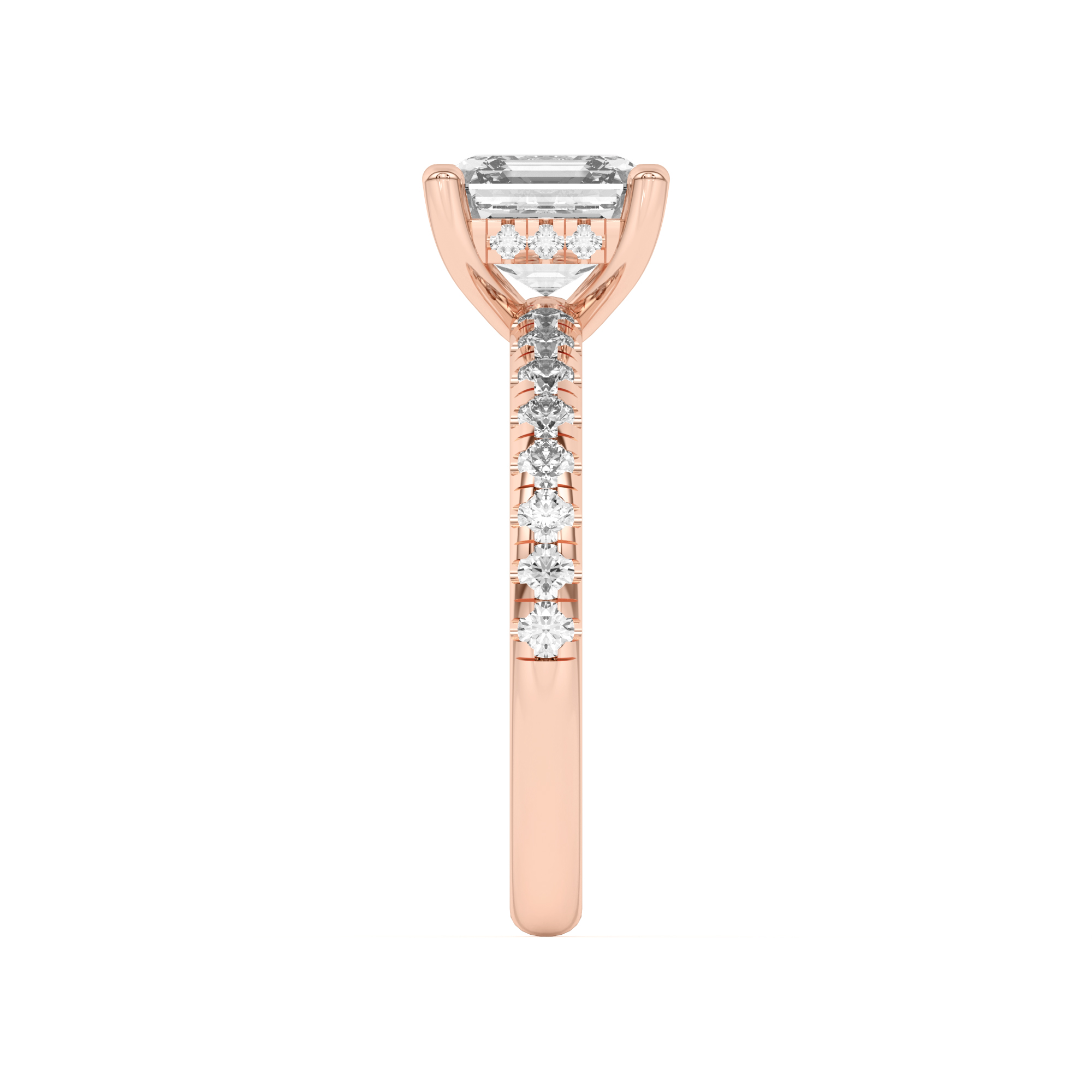 Marie Grand Hidden Halo Lab Pavé Engagement Ring