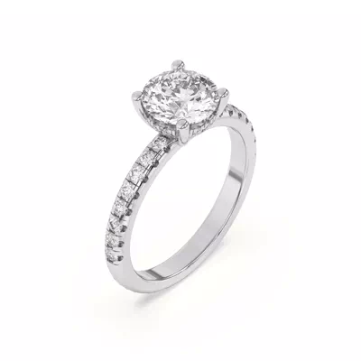 Marie Grand Hidden Halo Lab Pavé Engagement Ring