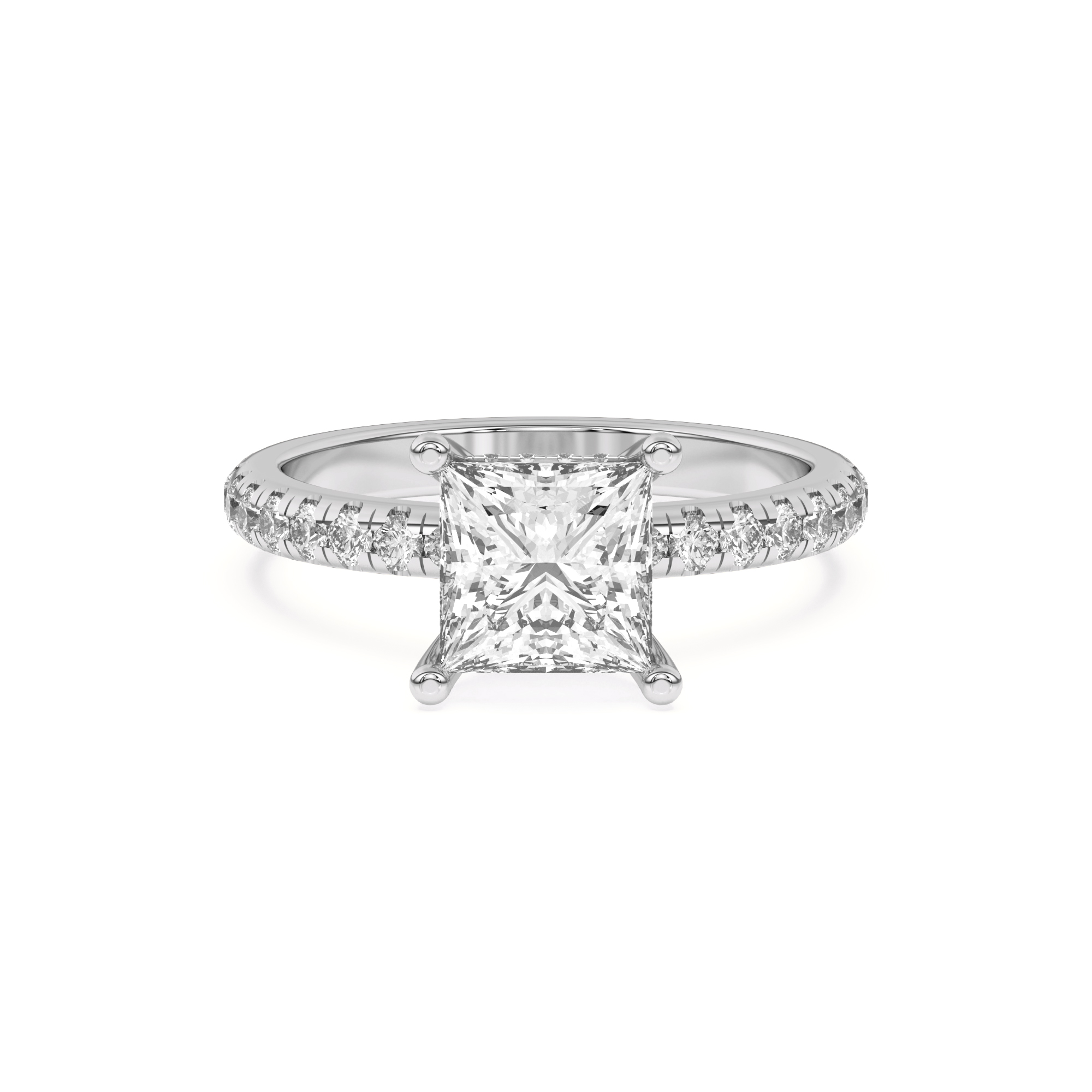 Marie Grand Hidden Halo Lab Pavé Engagement Ring