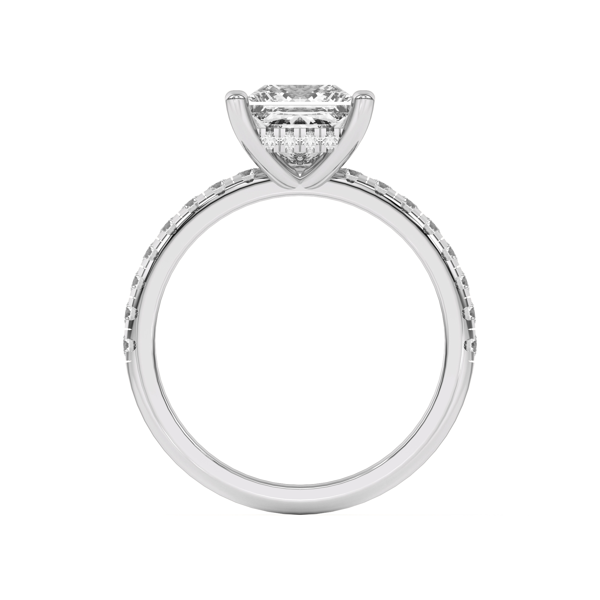 Marie Grand Hidden Halo Lab Pavé Engagement Ring