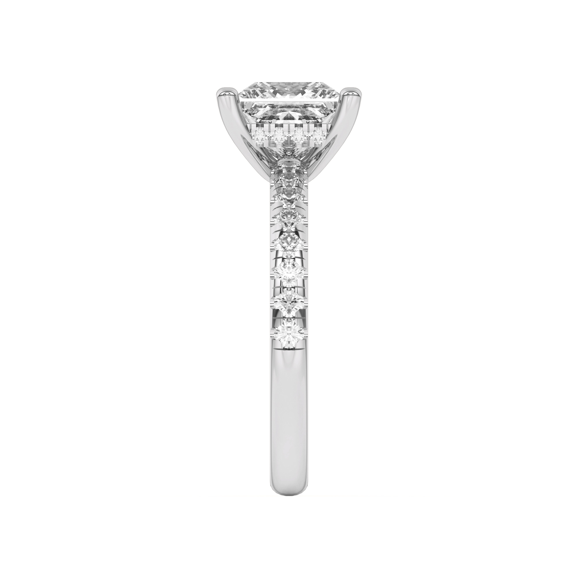 Marie Grand Hidden Halo Lab Pavé Engagement Ring