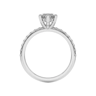 Marie Grand Hidden Halo Lab Pavé Engagement Ring