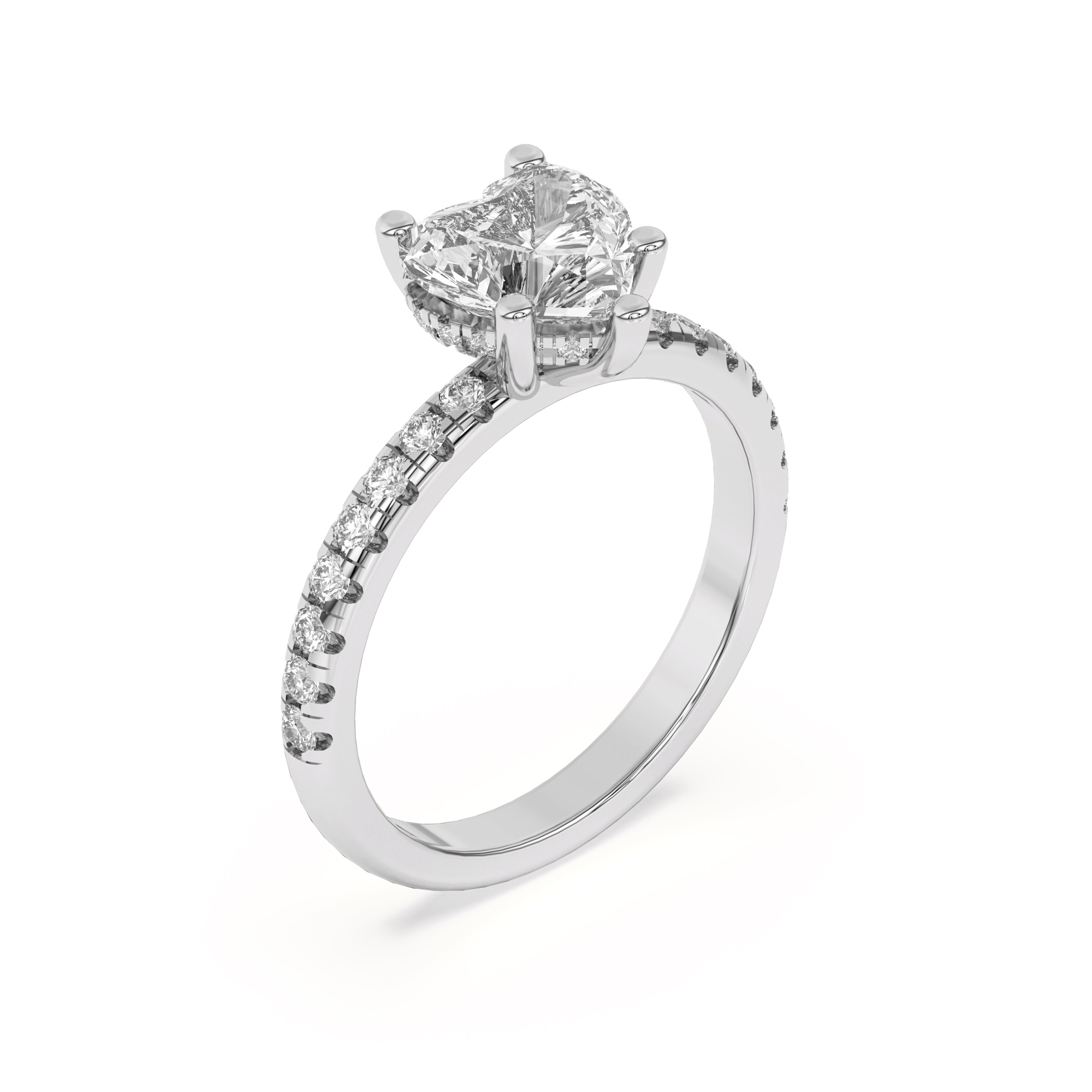 Marie Grand Hidden Halo Lab Pavé Engagement Ring