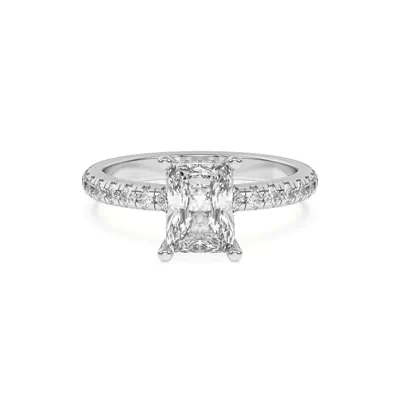 Marie Grand Hidden Halo Lab Pavé Engagement Ring