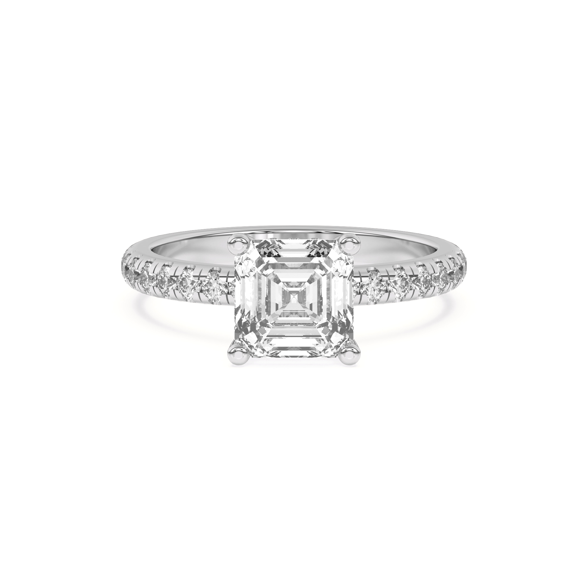 Marie Grand Hidden Halo Lab Pavé Engagement Ring