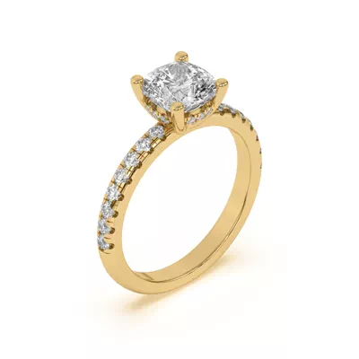 Marie Grand Hidden Halo Lab Pavé Engagement Ring