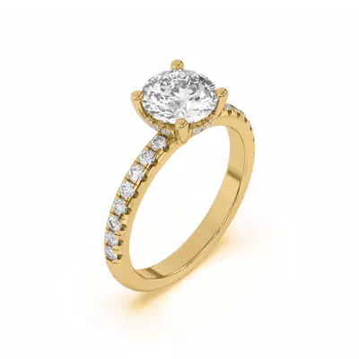 Marie Grand Hidden Halo Lab Pavé Engagement Ring