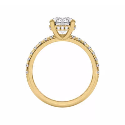 Marie Grand Hidden Halo Lab Pavé Engagement Ring