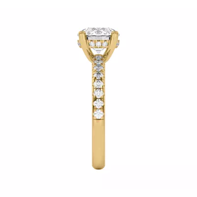 Marie Grand Hidden Halo Lab Pavé Engagement Ring