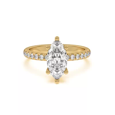 Marie Grand Hidden Halo Lab Pavé Engagement Ring