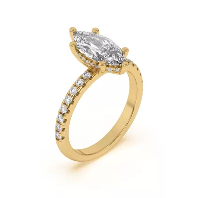 Marie Grand Hidden Halo Lab Pavé Engagement Ring