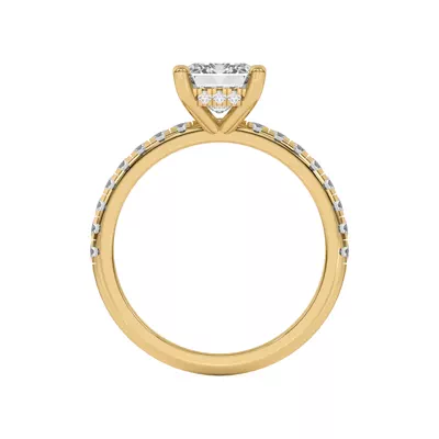 Marie Grand Hidden Halo Lab Pavé Engagement Ring