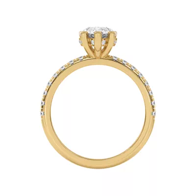 Marie Grand Hidden Halo Lab Pavé Engagement Ring