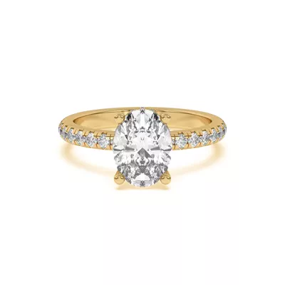 Marie Grand Hidden Halo Lab Pavé Engagement Ring