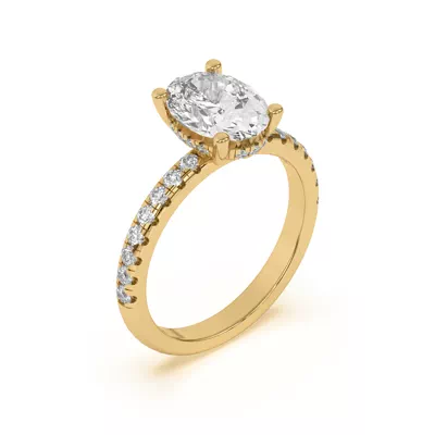 Marie Grand Hidden Halo Lab Pavé Engagement Ring