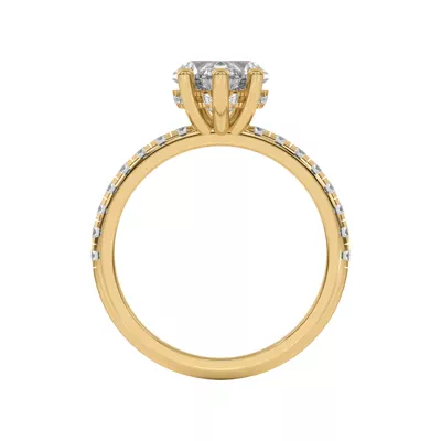Marie Grand Hidden Halo Lab Pavé Engagement Ring
