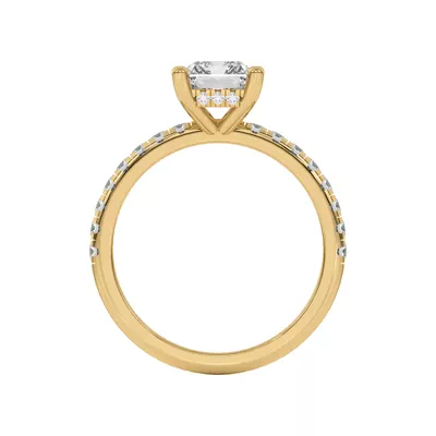 Marie Grand Hidden Halo Lab Pavé Engagement Ring