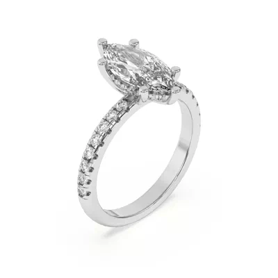 Marie Grand Hidden Halo Lab Pavé Engagement Ring