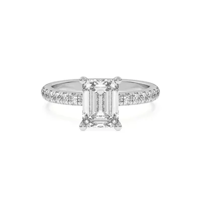 Marie Grand Hidden Halo Lab Pavé Engagement Ring
