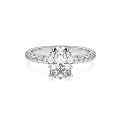 Marie Grand Hidden Halo Lab Pavé Engagement Ring