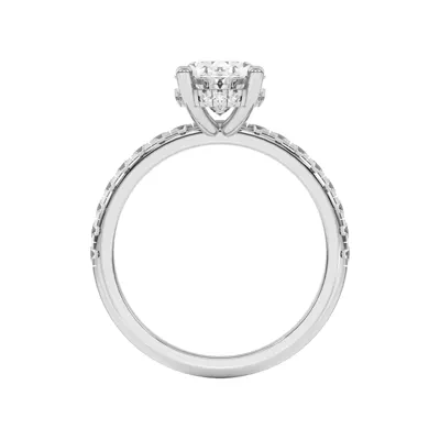 Marie Grand Hidden Halo Lab Pavé Engagement Ring