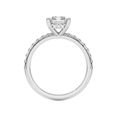 Marie Grand Hidden Halo Lab Pavé Engagement Ring