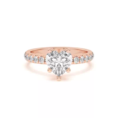 Marie Majestic Hidden Halo Lab Pavé Engagement Ring