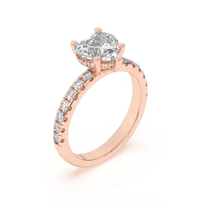 Marie Majestic Hidden Halo Lab Pavé Engagement Ring