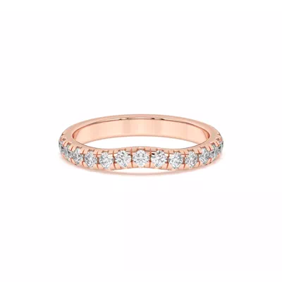 Marie Majestic Curved Pavé Band
