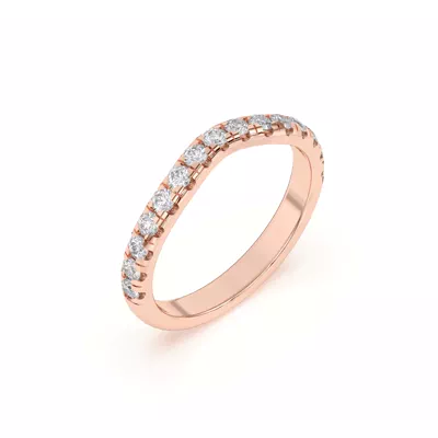 Marie Majestic Curved Pavé Band