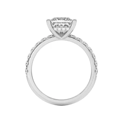 Marie Majestic Hidden Halo Lab Pavé Engagement Ring