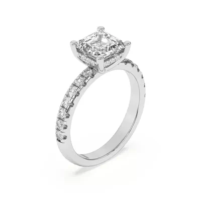 Marie Majestic Hidden Halo Lab Pavé Engagement Ring