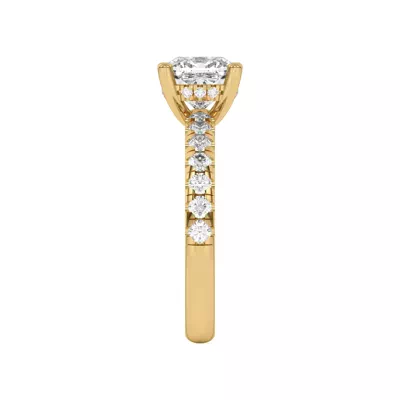 Marie Majestic Hidden Halo Lab Pavé Engagement Ring